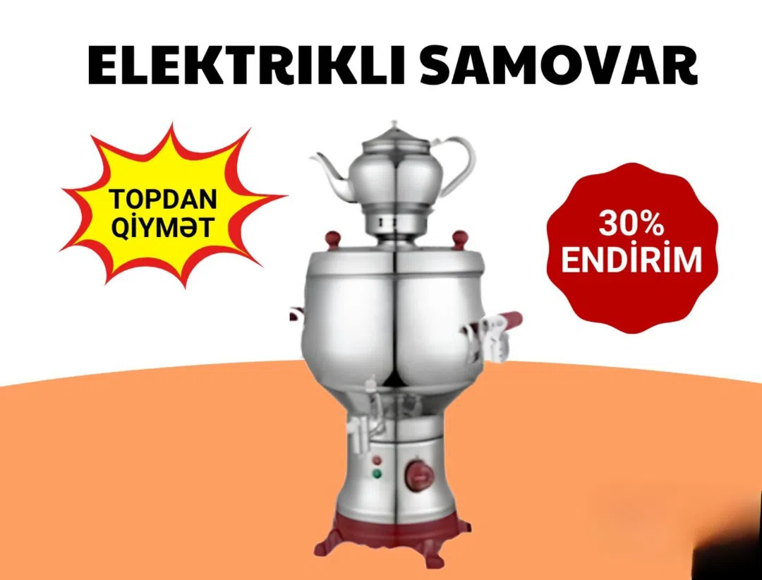 Samovar Paslanmayan polad material - Tenderyard