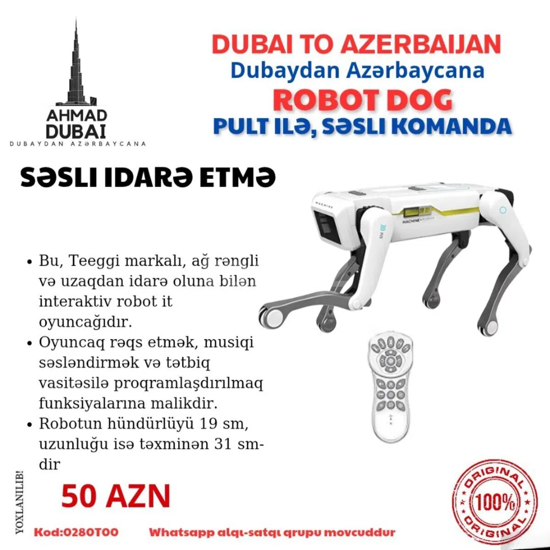 Teeggi ağ rəngli interaktiv robot it oyuncağı - Tenderyard