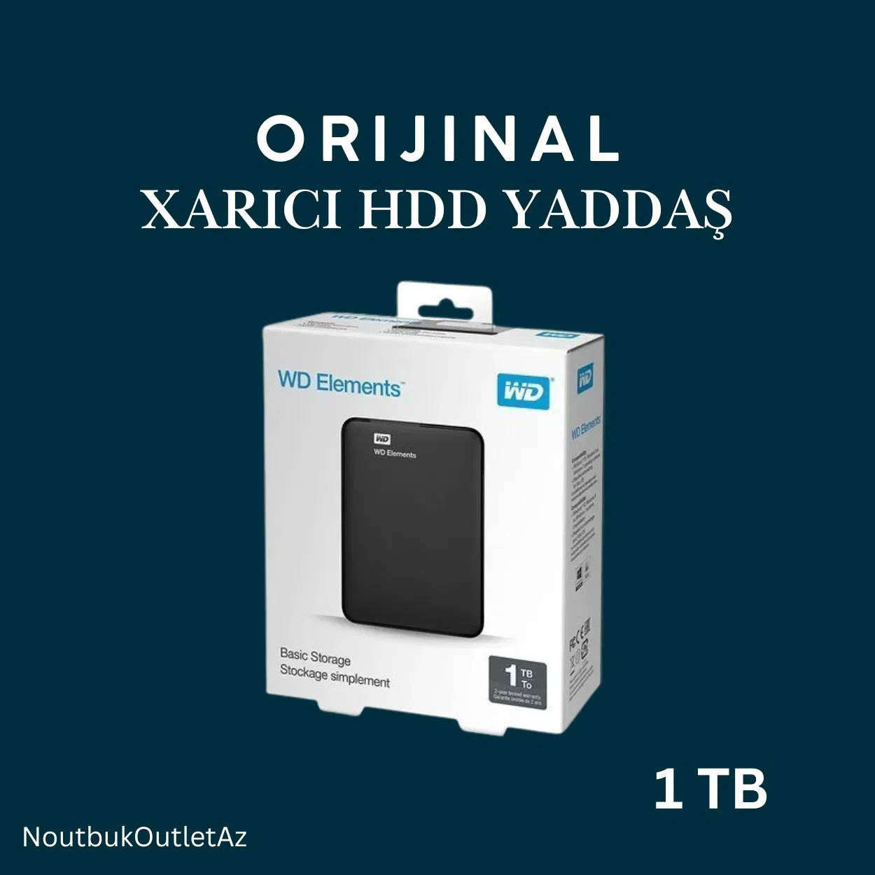 WD Elements 1 TB Xarici Sərt Disk - Tenderyard