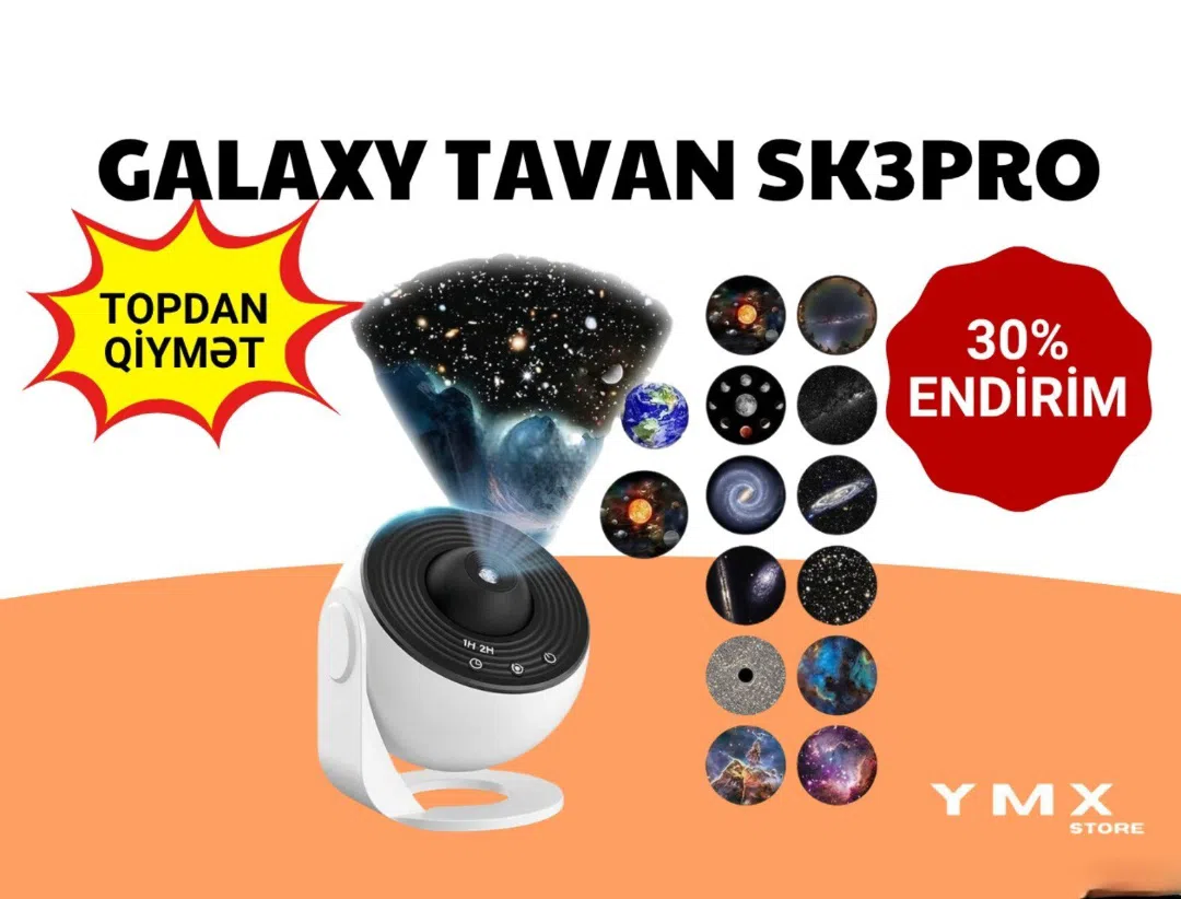 Galaxy ulduzlu səma effektli dekorativ proyektor - Tenderyard