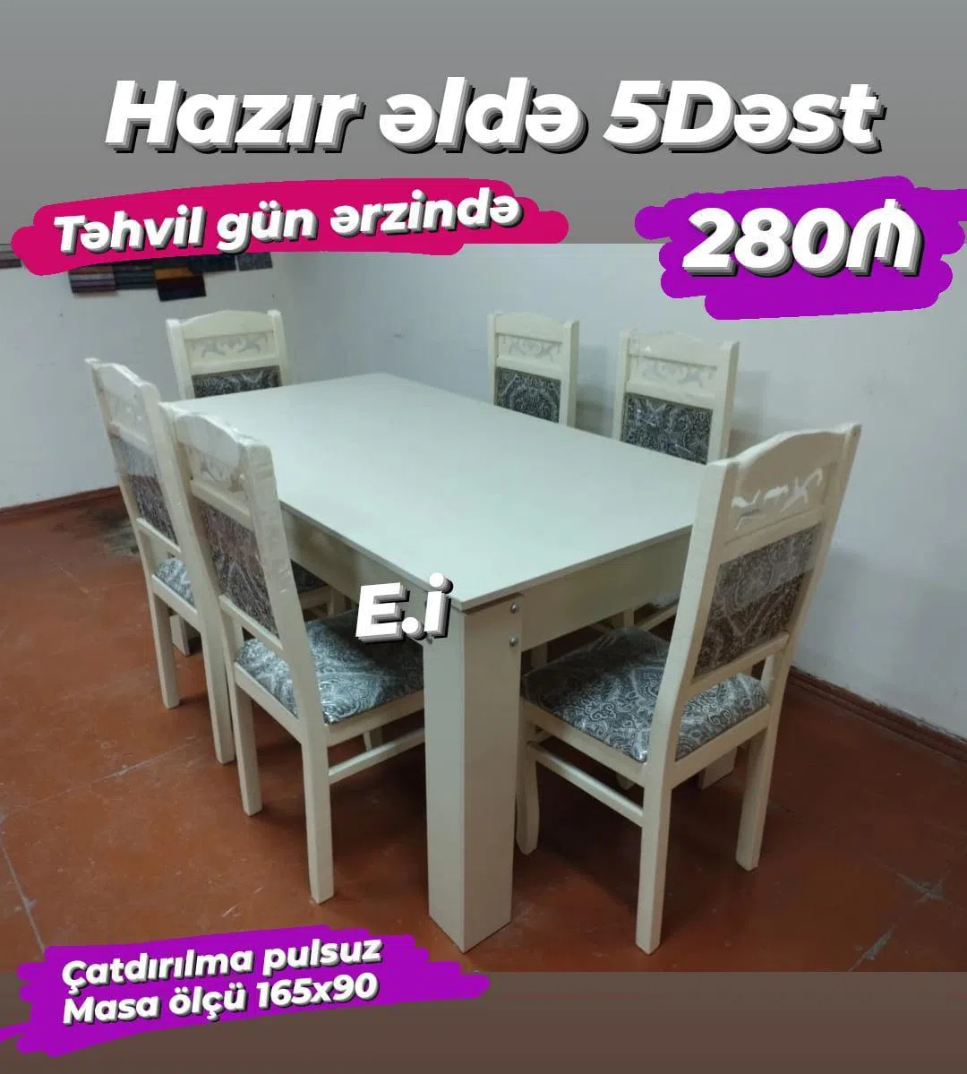 Masa-stul dəsti, Qarışıq rəng - Tenderyard