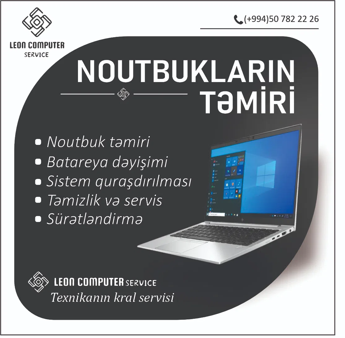 Noutbukların Peşəkar Təmiri və Servisi - Tenderyard
